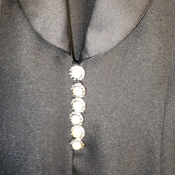 Gorgeous Vintage Womans Embellished Button Tuxedo Style Jacket - Picture 7 of 7